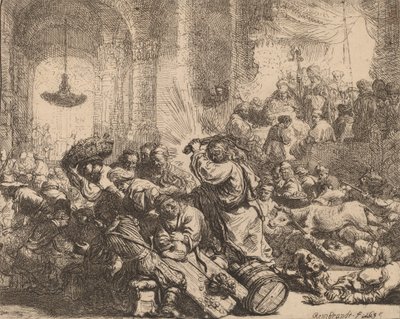 Kristus vyhání směnárníky z chrámu, 1635. od Rembrandt van Rijn