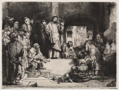 Kristovo kázání („La Petite Tombe“) od Rembrandt van Rijn