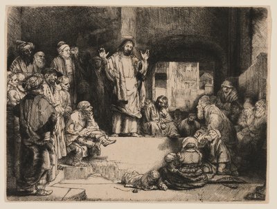 Kristovo kázání od Rembrandt van Rijn