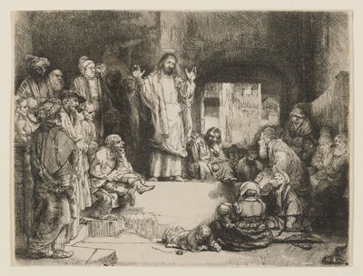 Kristus káže od Rembrandt van Rijn