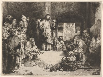 Kristovo kázání, zvané La Petite Tombe, ca. 1657. od Rembrandt van Rijn