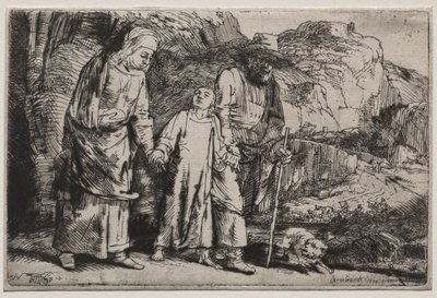 Kristus se vrací z chrámu se svými rodiči, 1654. od Rembrandt van Rijn