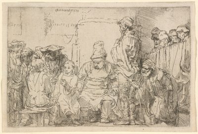 Kristus sedící a diskutující s učenými od Rembrandt van Rijn