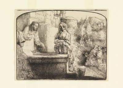 Kristus a žena Samaří od Rembrandt van Rijn