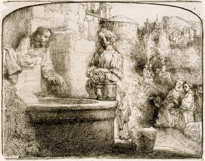 Kristus a žena ze Samaří od Rembrandt van Rijn