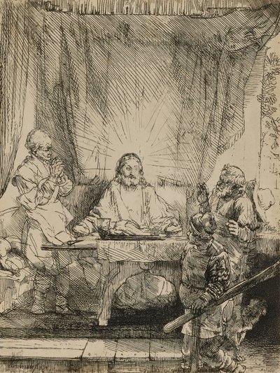 Kristus v Emauzích od Rembrandt van Rijn
