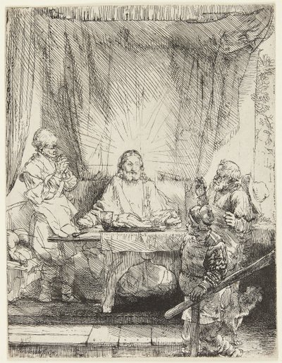 Kristus v Emauzích od Rembrandt van Rijn
