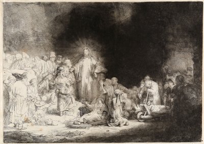 Kristus uzdravující nemocné Výtisk sto guldenů od Rembrandt van Rijn
