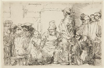 Kristus sedící a diskutující s učenými od Rembrandt van Rijn