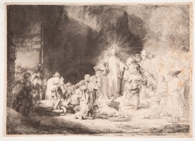 Kristus obklopený nemocnými, přijímající malé děti (tzv. „Stogilderový obraz“) od Rembrandt van Rijn