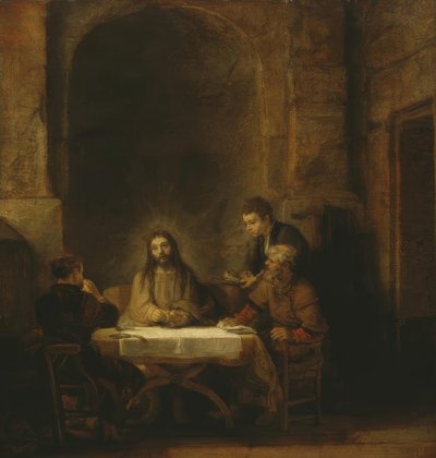 Kristus a učedníci z Emauz od Rembrandt van Rijn