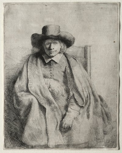 Clement de Jonghe, tiskař, 1651. od Rembrandt van Rijn
