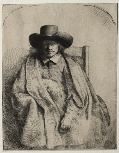 Clement de Jonghe, tiskař, 1651. od Rembrandt van Rijn