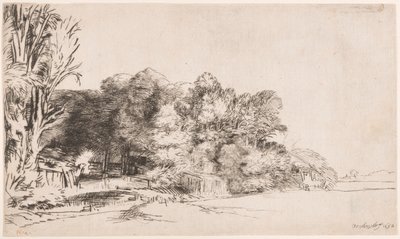 Trs stromů s výhledem od Rembrandt van Rijn