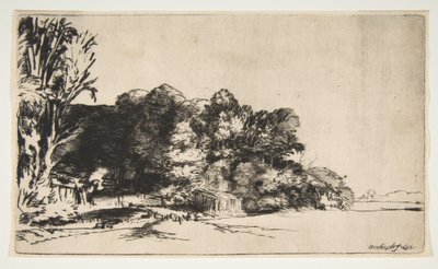 Trs stromů s výhledem, 1652. od Rembrandt van Rijn