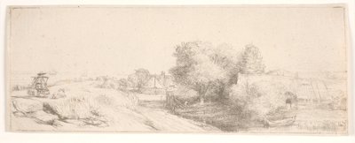 Kontraprůvod k dílu „Krajina s mlékařem“ od Rembrandt van Rijn