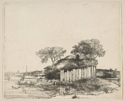 Chata s bílým okrajem, 1648. od Rembrandt van Rijn