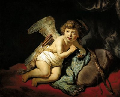 Amor fouká mýdlovou bublinu, 1634. od Rembrandt van Rijn