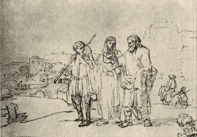Procházka do Emauz od Rembrandt van Rijn