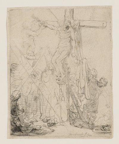 Snímání z kříže, skica od Rembrandt van Rijn