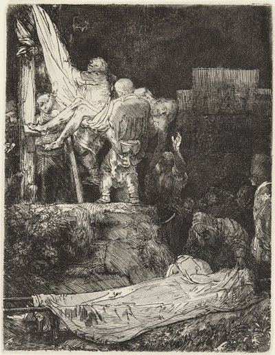 Snímání z kříže při světle pochodní od Rembrandt van Rijn