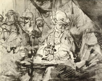 Umývání Pilátových rukou od Rembrandt van Rijn