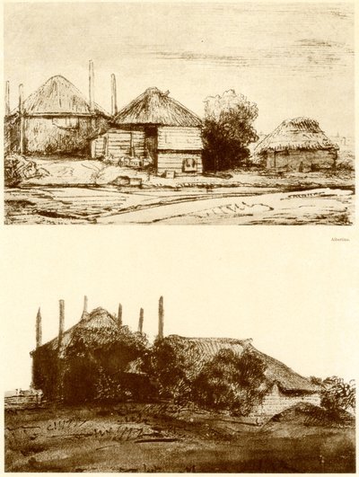 holandské stodoly od Rembrandt van Rijn