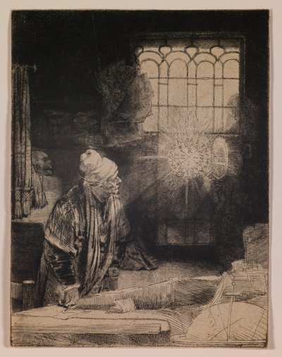 Faust (Učenec ve své pracovně) od Rembrandt van Rijn
