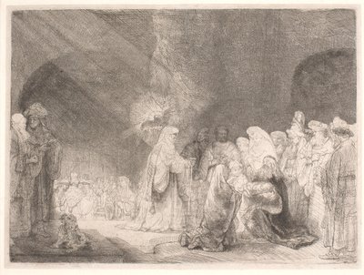 Výroba v chrámu od Rembrandt van Rijn