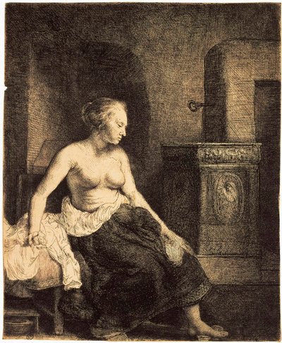 Polonahá žena u kamen, 1658. od Rembrandt van Rijn