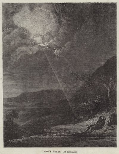 Jákobův sen od Rembrandt van Rijn