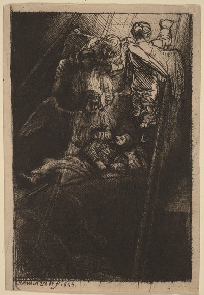 Jakubův žebřík od Rembrandt van Rijn