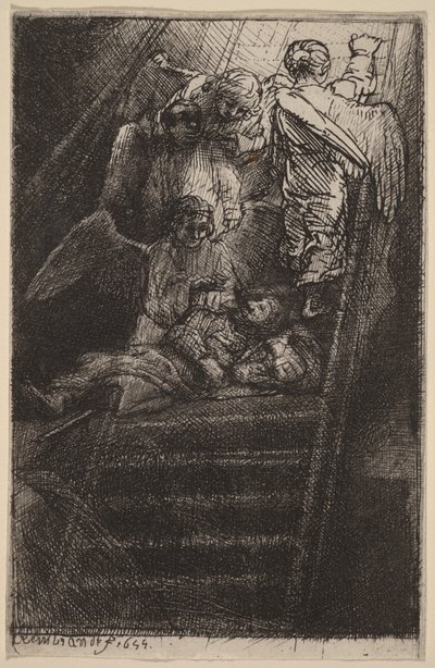 Jakubův žebřík od Rembrandt van Rijn
