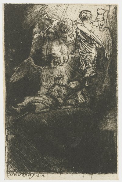 Jakubův žebřík od Rembrandt van Rijn