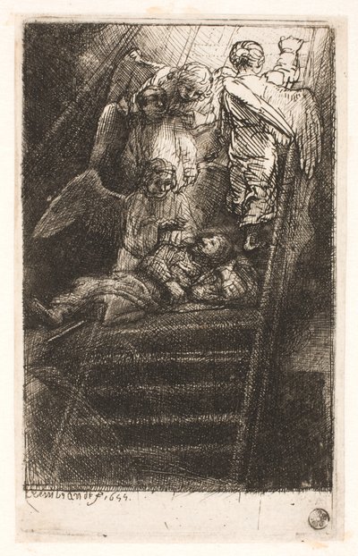 Jakubův žebřík od Rembrandt van Rijn