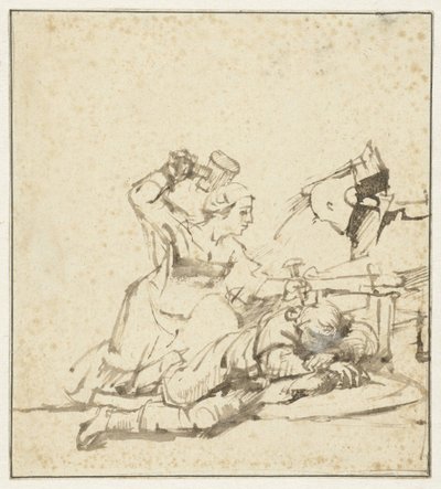 Jaël zabije Sisera od Rembrandt van Rijn
