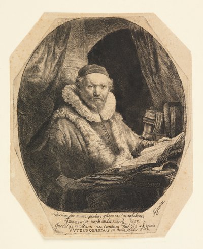 Jan Uytenbogaert (1557–1644), kazatel Remonstrantů od Rembrandt van Rijn