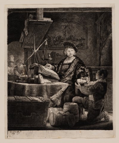 Jan Uytenbogaert, „Zlatá váha“ od Rembrandt van Rijn