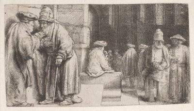 Židé v synagoze od Rembrandt van Rijn