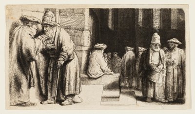 Židé v synagoze od Rembrandt van Rijn
