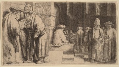 Židé v synagoze od Rembrandt van Rijn