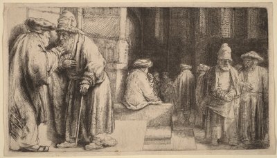 Židé v synagoze od Rembrandt van Rijn