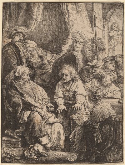 Joseph vyprávějící své sny od Rembrandt van Rijn