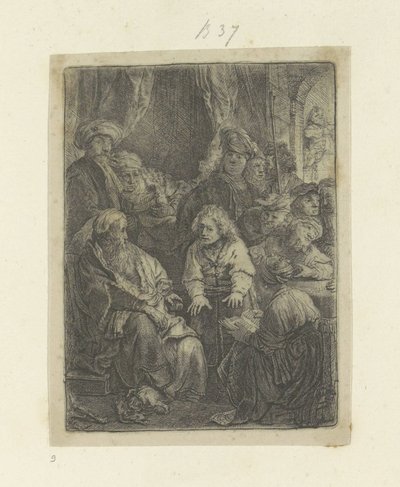 Joseph vypráví své sny Recueil de quatre-vingt-cinq estampes originales (název série) od Rembrandt van Rijn