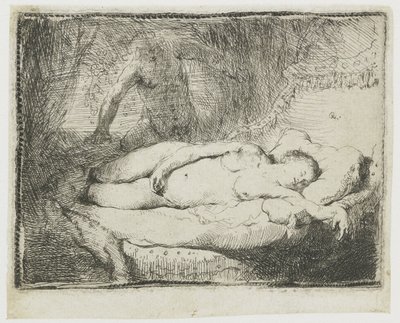Jupiter a Antiope: menší talíř od Rembrandt van Rijn