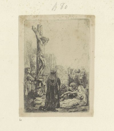 Kruisiging: kleine plaat Kolekce osmdesáti pěti původních tisků (název série) od Rembrandt van Rijn