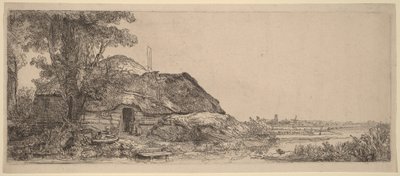 Krajina s chalupou a velkým stromem od Rembrandt van Rijn