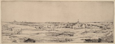 Krajina s výhledem na Haarlem (Pole zlatníků) od Rembrandt van Rijn