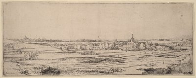 Krajina s výhledem na Haarlem (Pole zlatníků) od Rembrandt van Rijn