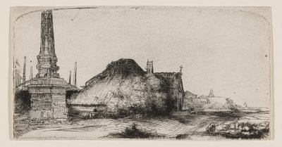 Krajina s obeliskem od Rembrandt van Rijn